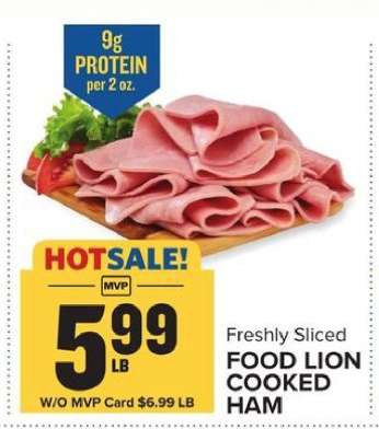 FOOD LION COOKED HAM