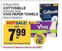 Cottonelle & Viva Paper Towels
