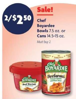 Chef Boyardee Bowls or Cans