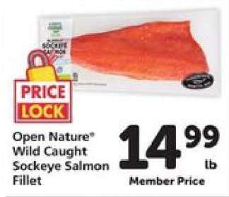 Open Nature Wild Caught Sockeye Salmon Fillet
