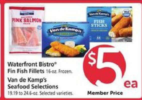 Waterfront Bistro Fin Fish Fillets & Van de Kamp's Seafood Selections