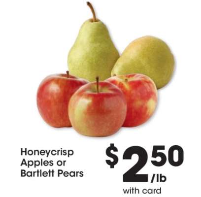 Honeycrisp Apples or Bartlett Pears
