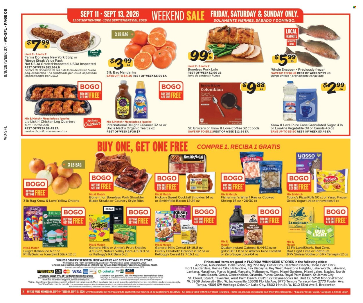 Winn Dixie ad - 09/09/2026 - 09/15/2026. Page 8
