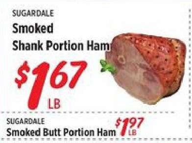 SUGARDALE Smoked Shank Portion Ham