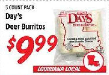 Day's Deer Burritos