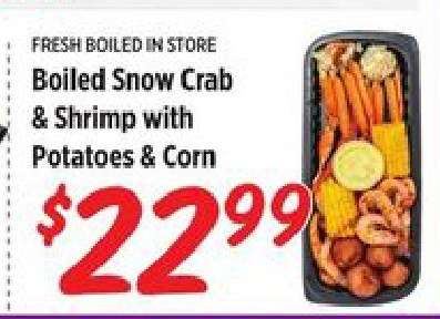 Boiled Snow Crab & Shrimp with Potatoes & Corn