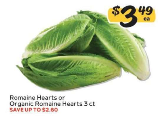 Romaine Hearts or Organic Romaine Hearts