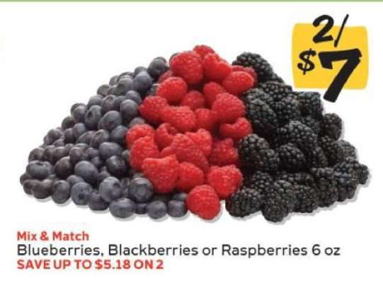 Blueberries, Blackberries or Raspberries