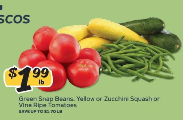 Green Snap Beans, Yellow or Zucchini Squash or Vine Ripe Tomatoes