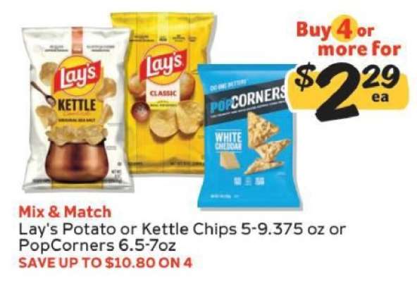 Lay's Potato or Kettle Chips or PopCorners