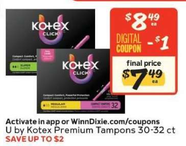 U by Kotex Premium Tampons 30-32 ct