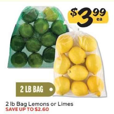 2 lb Bag Lemons or Limes