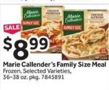 Marie Callender's Family Size Meal
