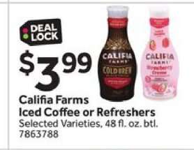 Califia Farms Iced Coffee or Refreshers
