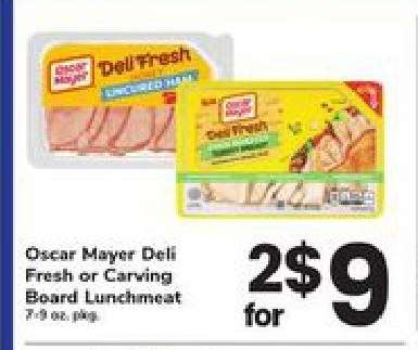 Oscar Mayer Deli Fresh or Carving Board Lunchmeat