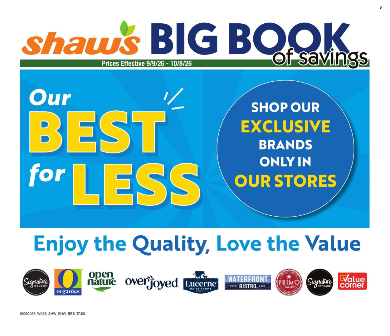 Shaw’s ad - 09/09/2026 - 10/08/2026. Page 1