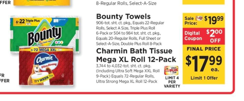 Charmin Bath Tissue Mega XL Roll 12-Pack