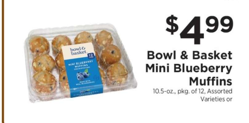Bowl & Basket Mini Blueberry Muffins