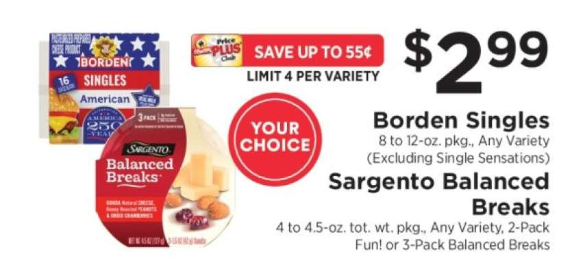 Borden Singles / Sargento Balanced Breaks