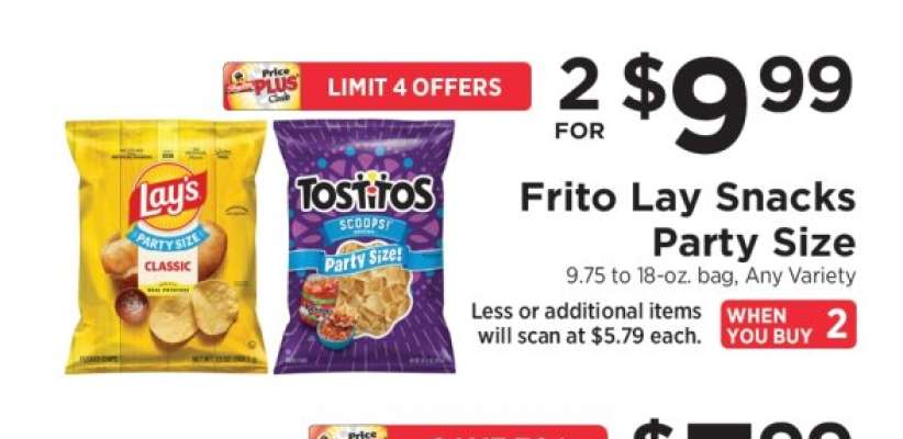 Frito Lay Snacks Party Size