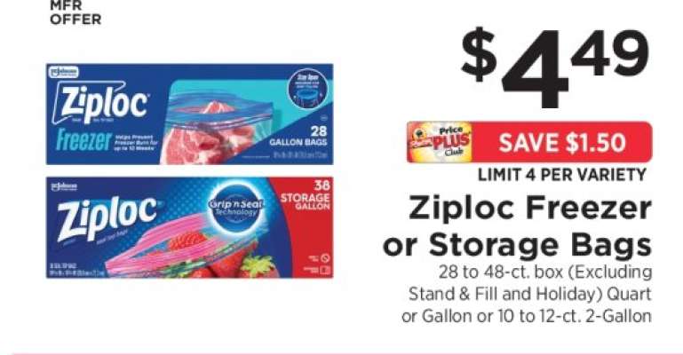 Ziploc Freezer or Storage Bags