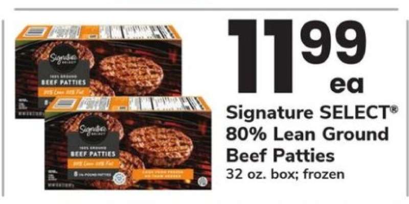 Signature SELECT 80% Lean Ground Beef Patties