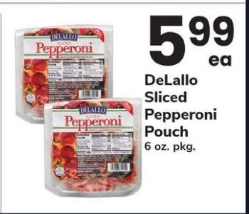 DeLallo Sliced Pepperoni Pouch