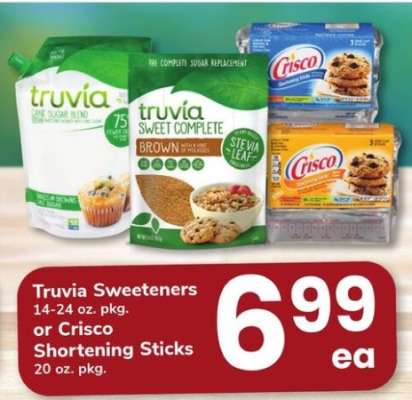 Truvia Sweeteners or Crisco Shortening Sticks