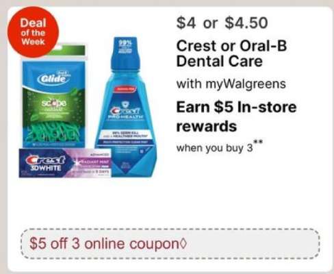 Crest or Oral-B Dental Care