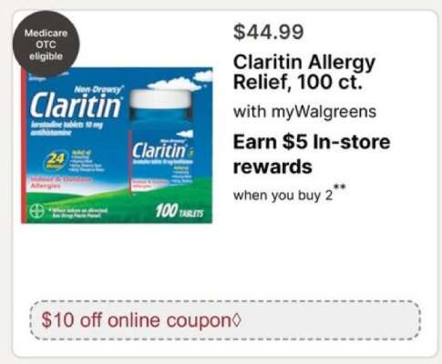 Claritin Allergy Relief, 100 ct.