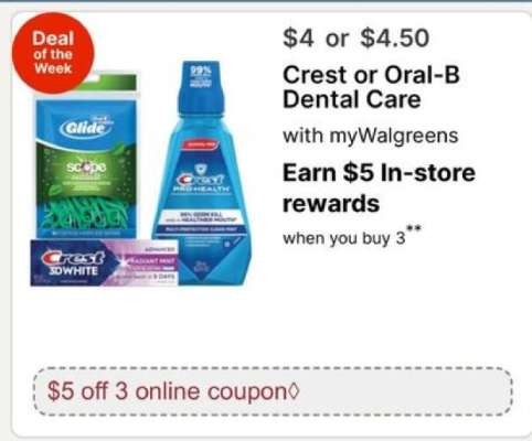 Crest or Oral-B Dental Care