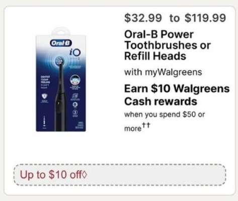 Oral-B Power Toothbrushes or Refill Heads