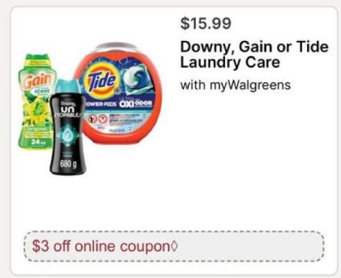 Downy, Gain or Tide Laundry Care