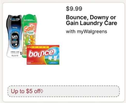 Bounce, Downy or Gain Laundry Care