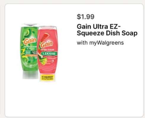 Gain Ultra EZ-Squeeze Dish Soap