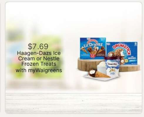 Haagen-Dazs Ice Cream or Nestle Frozen Treats