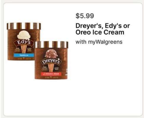 Dreyer's, Edy's or Oreo Ice Cream