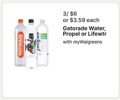 Gatorade Water, Propel or Lifewtr