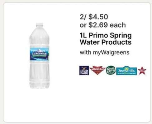 1L Primo Spring Water Products