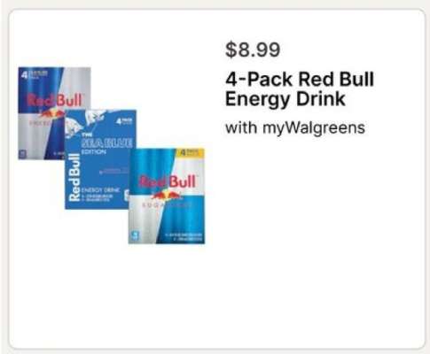 4-Pack Red Bull Energy Drink