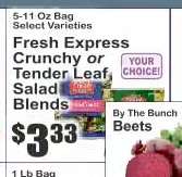 Fresh Express Crunchy or Tender Leaf Salad Blends