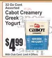 Cabot Creamery Greek Yogurt