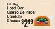 Hotel Bar Queso De Papa Cheddar Cheese