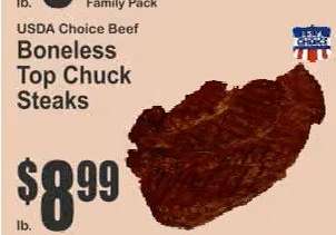 Boneless Top Chuck Steaks
