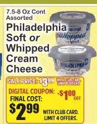 Philadelphia Soft Or Whipped Cream Cheese