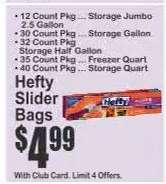 Hefty Slider Bags