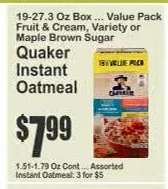 Quaker Instant Oatmeal