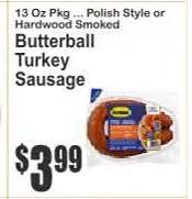 Butterball Turkey Sausage
