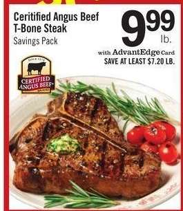 Certified Angus Beef T-Bone Steak