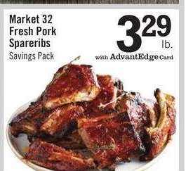 Market 32 Fresh Pork Spareribs
